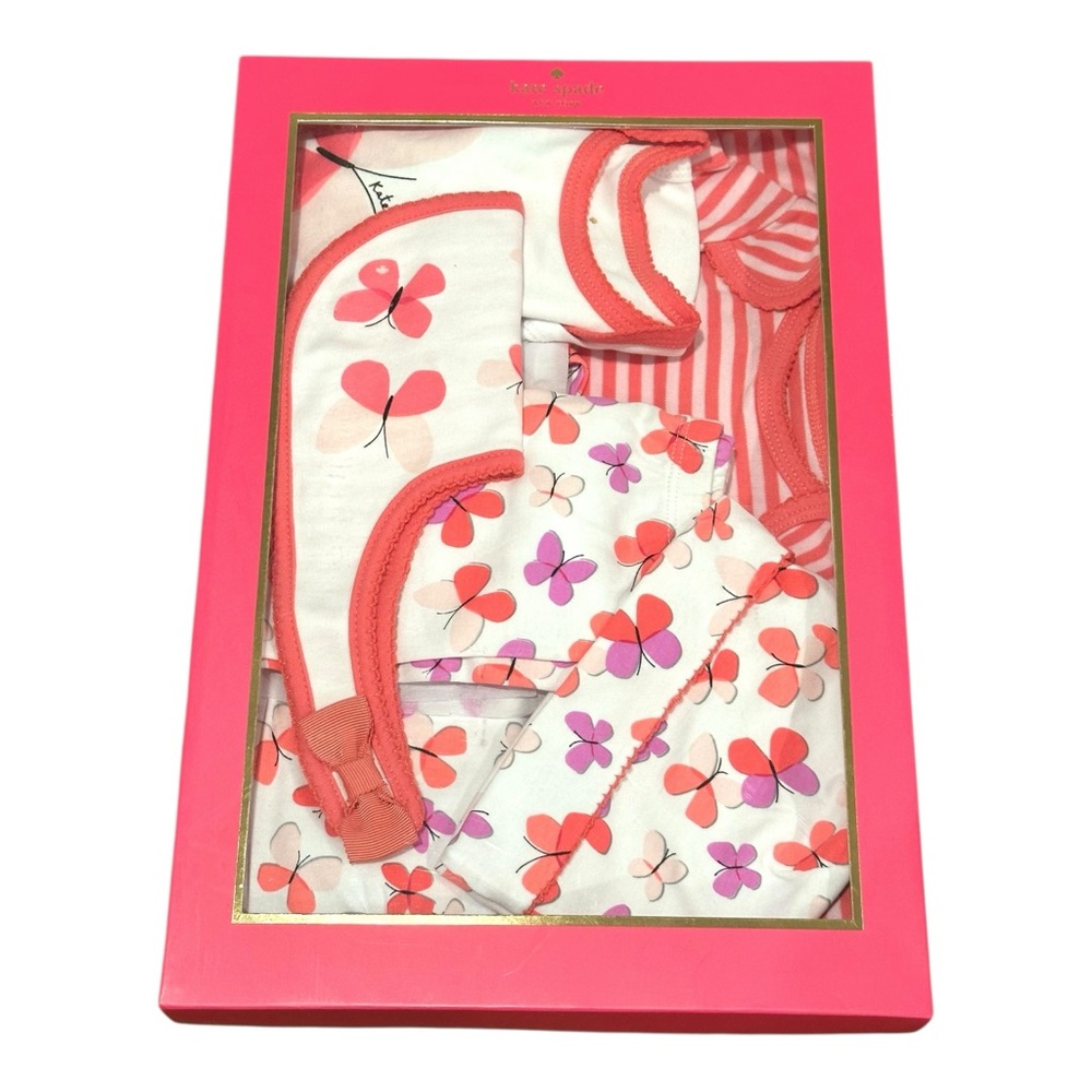Kate Spade 9 mos 7-piece Matching Set - Pink and White